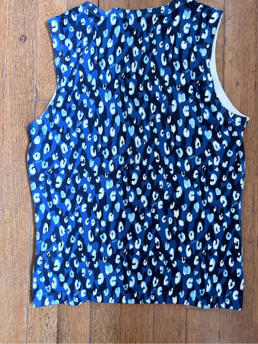 Lilly Pulitzer Blue Multi Leopard-Print Sleeveless Top - Picture 2 of 6